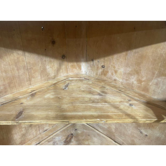 English Corner Cabinet in Oak and Mahogany For Sale - Image 12 of 18