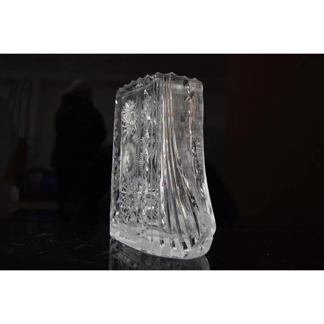 Vintage Vase in Cut Crystal Glass, 1960s For Sale - Image 8 of 10