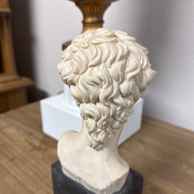 1940s Vintage Mable Bust of David Heavy Table Top Sculpture R.Santini For Sale - Image 5 of 6