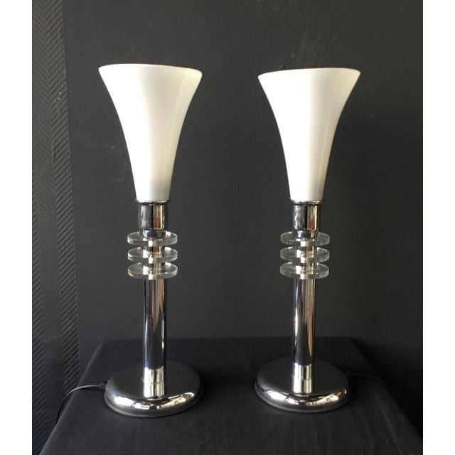 Vintage Art Deco Table Lamps, Set of 2 For Sale - Image 3 of 9