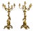 Rococo Gilt Bronze and Brass 5-Light Candelabras with Putti, Set of 2 For Sale