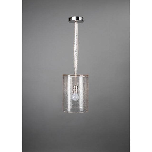 Contemporary style Pendant, Satin brass, Vanilla Hand crafted glass, D200xH615mm, 1xE27 This piece has an attribution...