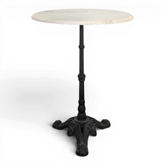 Bistro Table with Marble Top For Sale - Image 6 of 6