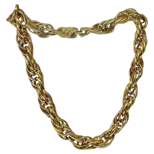Gold-Plated Triple Twisted Necklace from Nina Ricci, 1980s