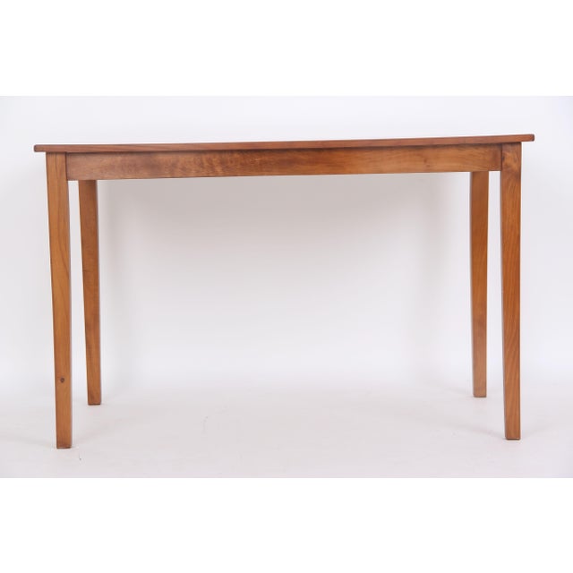 Beautiful Danish dining table, a typical Danish kitchen table made of stained wood with a practical grey laminate top. The...