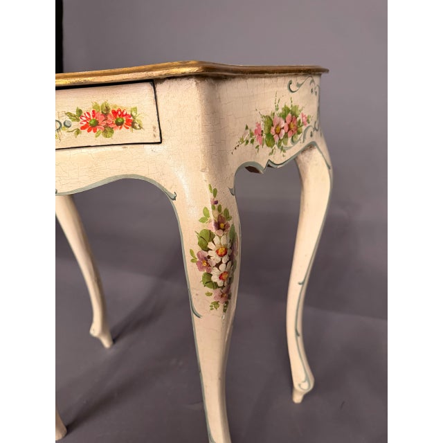 Italian Polychrome Side Table With Drawer, Early 20th Century For Sale - Image 11 of 18