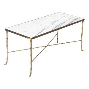 Brass Faux Bamboo Coffee Table
