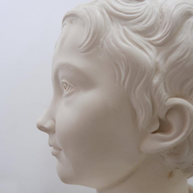 Jean-Antoine Houdon, Bust of Alexandre Brongniart, 1970s, Porcelain & Alabaster For Sale - Image 12 of 18