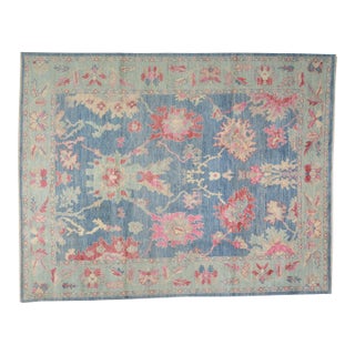 Contemporary Pakistani Oushak Hand Knotted Wool Rug,9'5"X12'5" For Sale