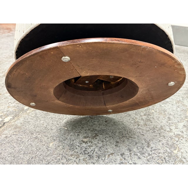 Art Deco Ottoman + Wood Base, Circa 1920's For Sale - Image 12 of 12