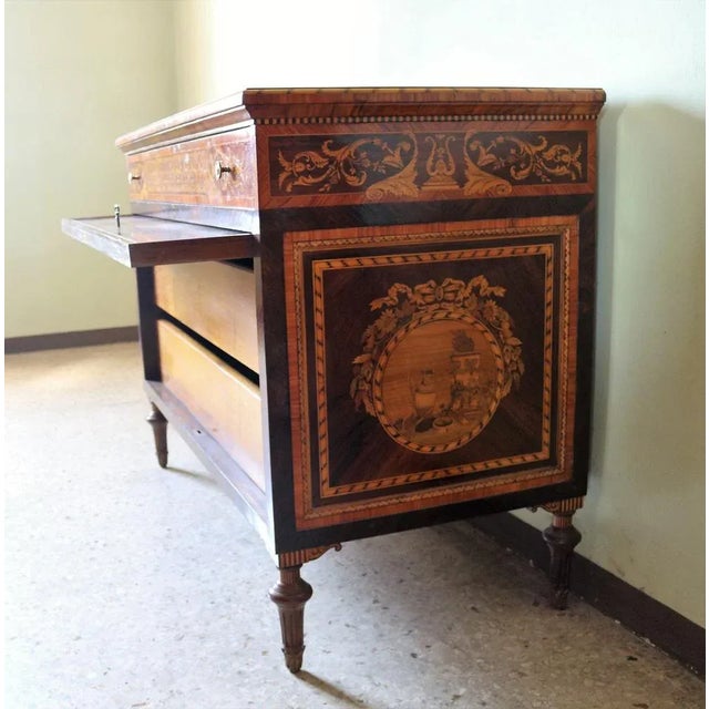 Northern Italian Inlaid Maggiolini Chest of Drawers For Sale - Image 4 of 11