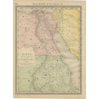 Antique Egypt and Lower Nubia Atlas Map of the Nile, 1888 For Sale
