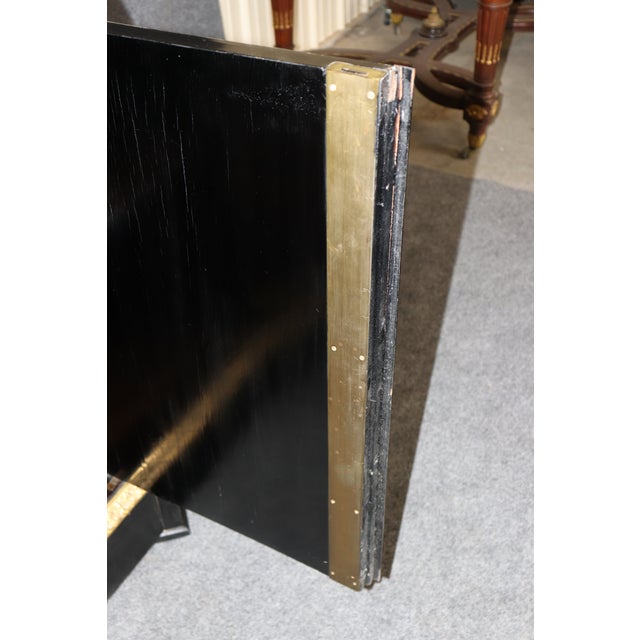 19th C. Ebonized Chinoiserie and Bronze Ormolu Mounted Marble Top Cabinet For Sale - Image 13 of 17