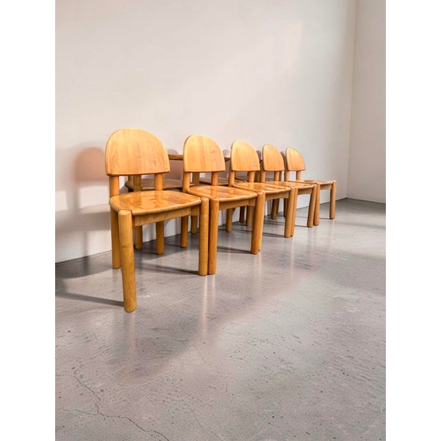 1970s Dining Chairs in Beech by Rainer Daumiller, 1970s, Set of 8 For Sale - Image 5 of 9