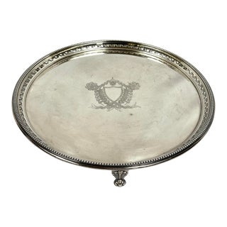 Vintage Barker Ellis Silver Footed Gallery Tray For Sale