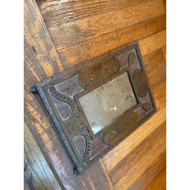 Metal French Brass Picture Frame, Circa. 1910 For Sale - Image 7 of 14