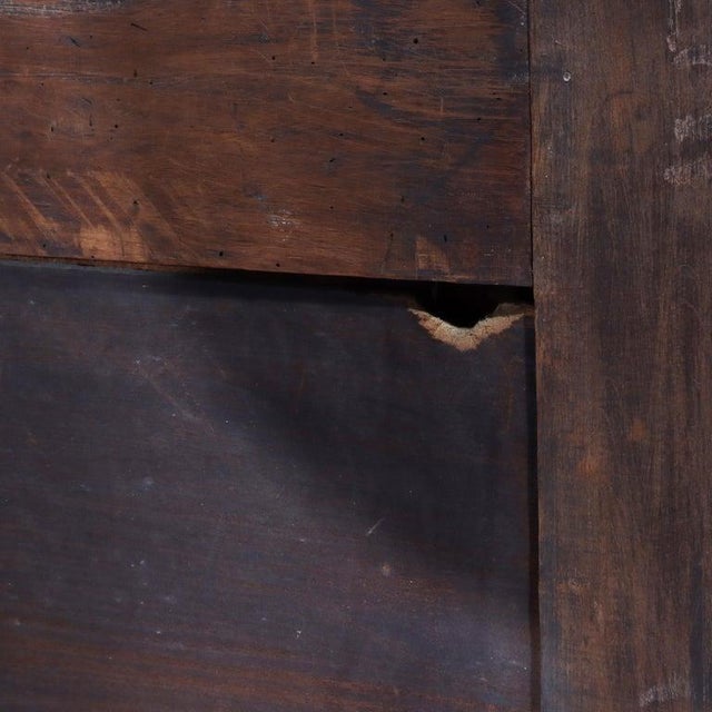 Brown Antique Shaker School Cherry 5-Drawer Chest With Mirror C1890 For Sale - Image 8 of 10