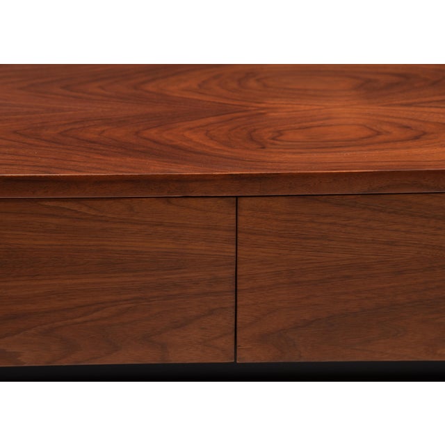 Merton Gershun Dillingham Esprit Walnut Six Drawer Lowboy Dresser Mid Century For Sale - Image 10 of 13