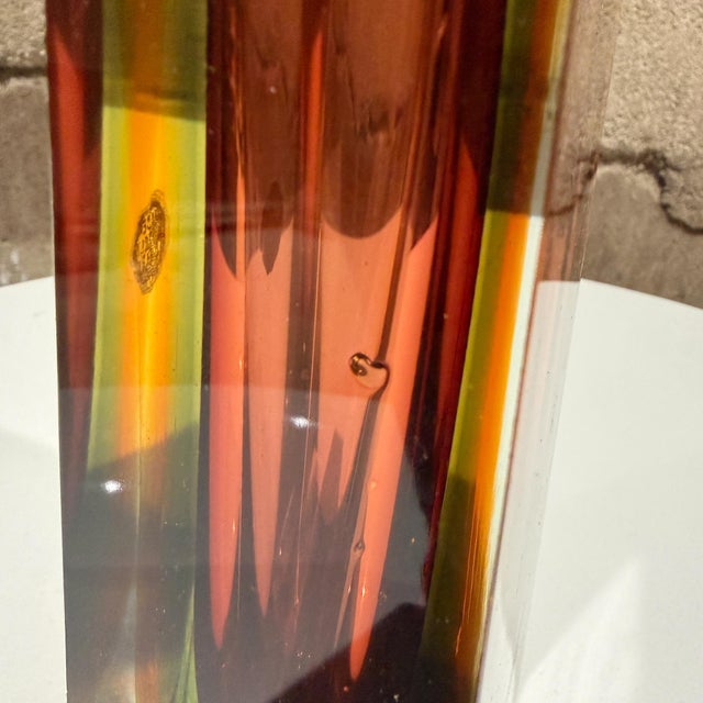 Glass Murano Vase Sommerso Attr Pavel Hlava Italy Mid Century Modern For Sale - Image 7 of 17