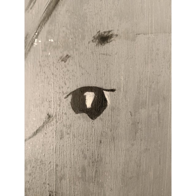 Portrait of Andy Warhol, 1980s, Painting on Chipboard For Sale - Image 6 of 16