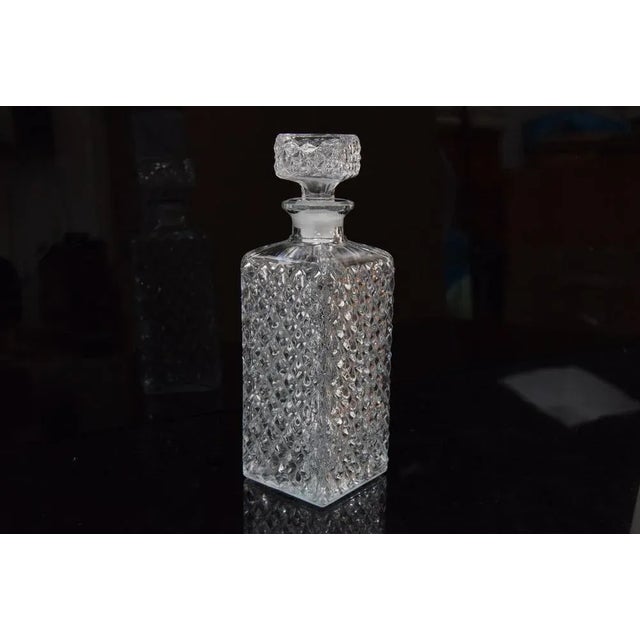 Vintage Crystal Glass Liqueur Decanter, 1950s. For Sale - Image 4 of 9