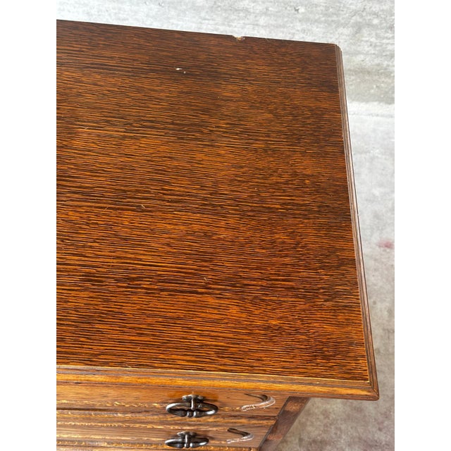 Mid-Century Modern Oak Chest of Drawers with Four Drawers, 1950s For Sale - Image 12 of 18