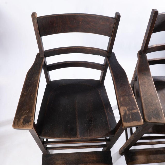 Early 20th Century Pair of Billiard Chairs For Sale - Image 4 of 14