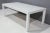 Elevate your dining experience with this stunning Parsons Style Dining Table in White Lacquer Attributed to Milo Baughman...