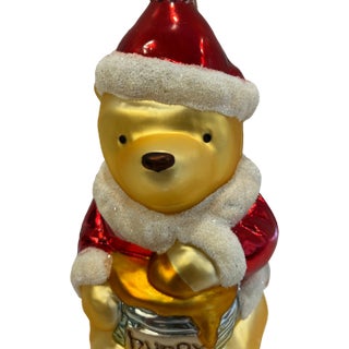 1997 Pooh Bear Glass Ornament For Sale