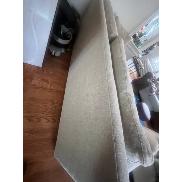 Linen Rowe Sylvie Bench Sofa For Sale - Image 11 of 11