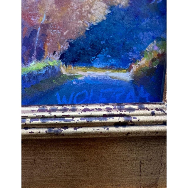 Wood Framed Pastel Landscape of Foxen Canyon, Signed by David Wolfram For Sale - Image 7 of 8