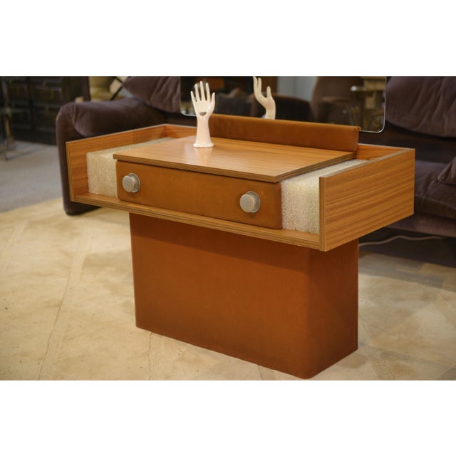 Wood Illuminated Dressing Table, 1980s For Sale - Image 7 of 12