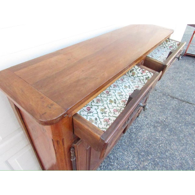 Antique French Walnut Buffet or Console Cabinet For Sale - Image 13 of 18