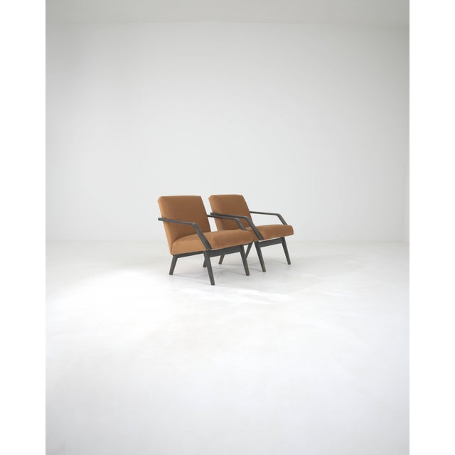 1960s Czechia Upholstered Armchairs - A Pair For Sale In Greensboro - Image 6 of 18