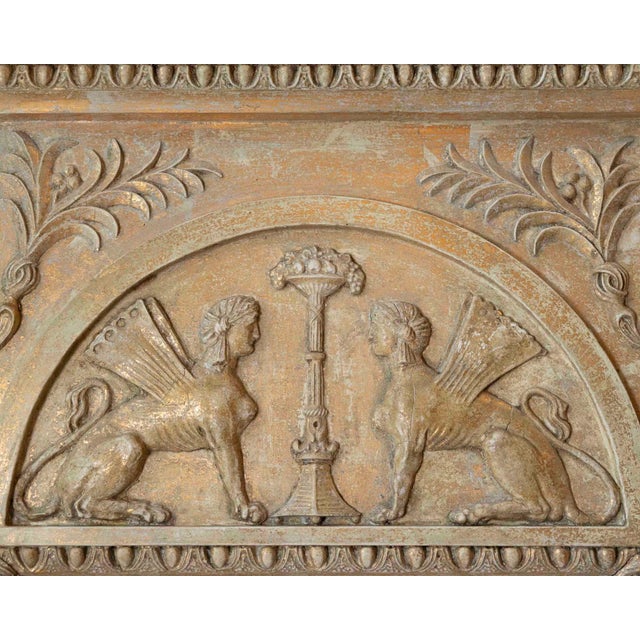 19th Century Swedish Neoclassical Painted Mirror With Sphinx Crest and Candle Sconce For Sale In Atlanta - Image 6 of 11