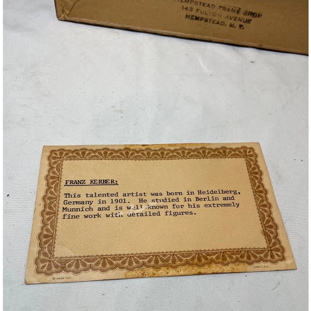 1940s Original Franz Kerber Cobbler Smoking Pipe Realism Oil Painting Signed For Sale - Image 11 of 11