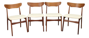 Vintage Danish Teak Dining Chairs by Schionning & Elgaard, 1960s, Set of 4