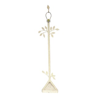 1970s Mid Century Modern Plaster Faux Bois Tree Floor Lamp For Sale