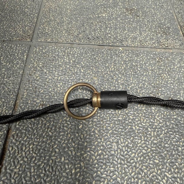 Vintage White Opaline Bowl Pendant Lamp with Brass Fitting, 1930s For Sale - Image 11 of 12