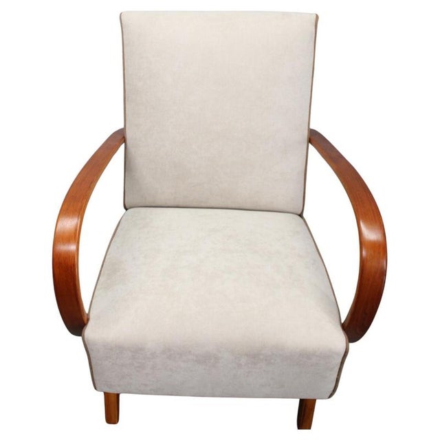 Art Deco Armchair from Jindřich Halabala, Czechoslovakia, 1940s For Sale - Image 11 of 11