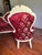 Mid 20th Century Mid 20th Century 3-Piece Victorian Rococo Revival Style Parlor Suite — Carved Cream & Gold Frames, Burgundy Brocade For Sale - Image 5 of 18