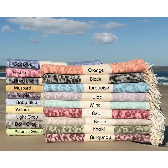 Turkish Cotton Beach Towel – Premium Bath Textile For Sale - Image 4 of 10