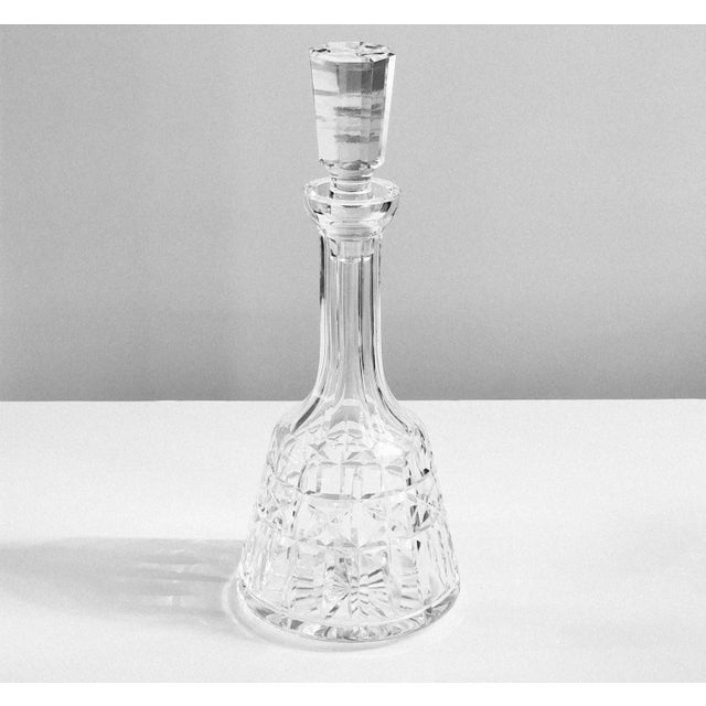 1960s Kylemore Cut Crystal Barware Wine Decanter & Stopper by Waterford For Sale - Image 9 of 9