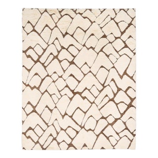 Schumacher Zimba 10' x 14' Rug in Ivory & Brown For Sale