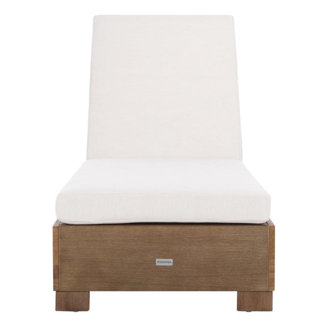 Blanquilla Eucalyptus Chaise Lounge, Natural/Beige For Sale