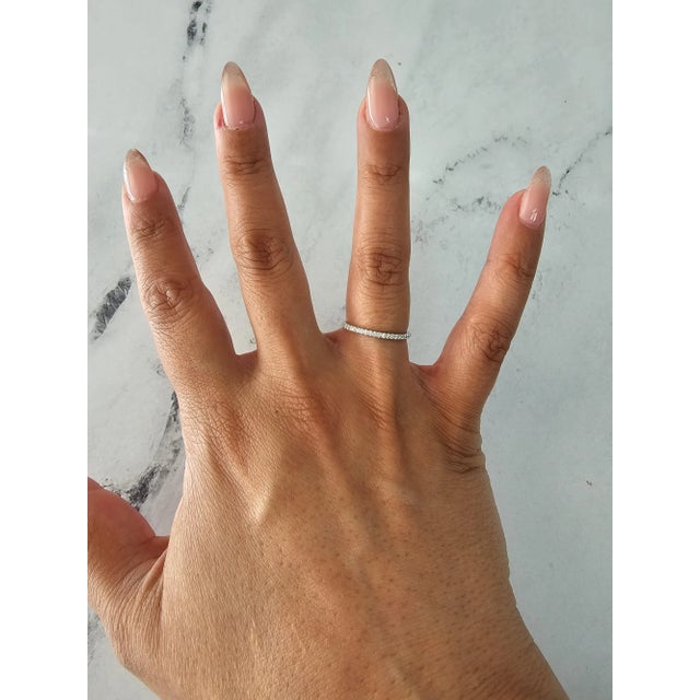 ♥ Product Summary ♥ Main Stone: Diamond Stone Cut: Round Material: 18k White Gold Width: 1.6MM Weight: 2 grams Diamonds...