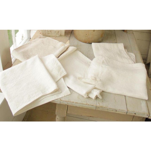 Antique 19th C. French White Linen Hand Towels Set of 5 Chairish