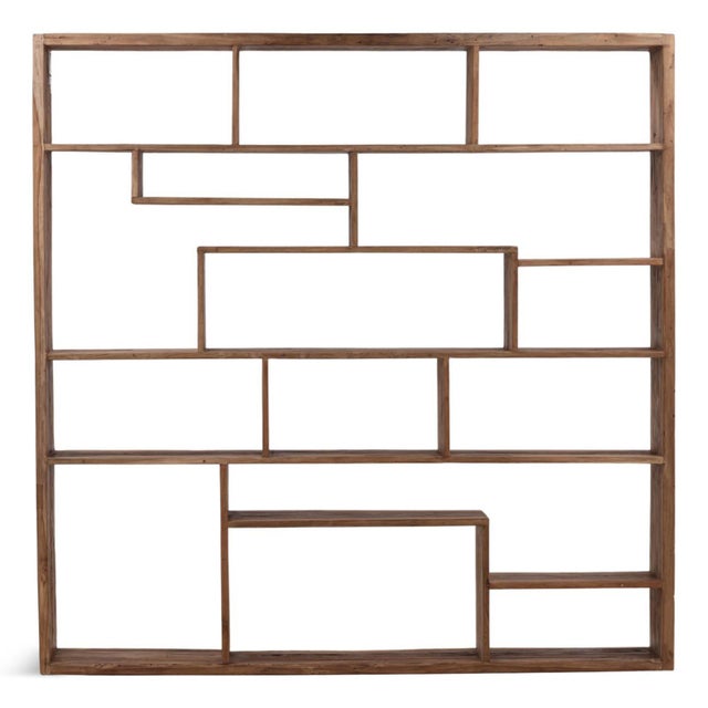Modern design large square reclaimed wood bookcase or display shelves. Unique design to place your special items....