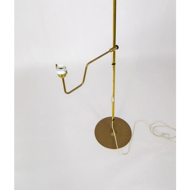 Metal Mid 20th Century Hans-Agne Jakobsson Adjustable Brass Floor Lamps - Pair For Sale - Image 7 of 11
