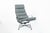 Pair Eames Soft Pad Recliners With Ottoman for Herman Miller, Gray Leather Aluminum Group For Sale - Image 14 of 17